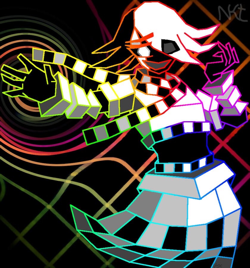 The Emotions Entity, hidden in the "code" of the world, and the reason as why beings can feel and express themselves. Their personality switches depending on their state of mind, but because they lost Doubt, They tend to fight each other to take control.