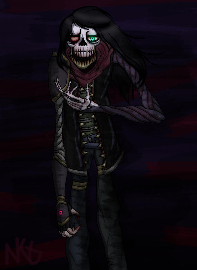 A nihilistic Undead acting like a Revenant. Has a weird mindset on how the world is fake and its rules can be ignored, making him extremely dangerous and unpredictable.