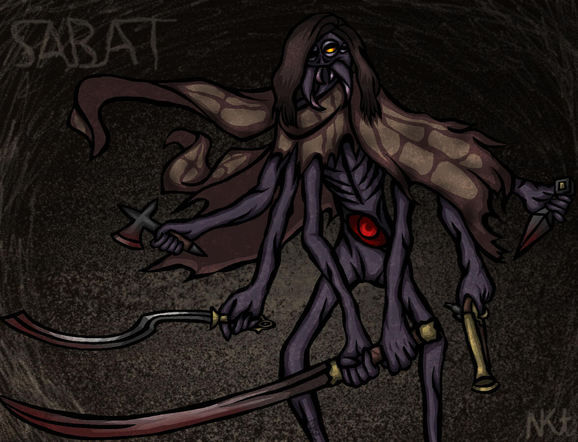 An aracnid Ghoul warrior of the desert, with an elegant and refined way of fighting. Whoever the original self was, he was able to retain his humanity longer than others who fell from The Nightmare's embrace.