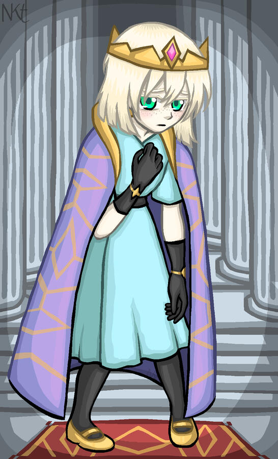 The Queen of the Verdigris dimension and younger sister of Khary. She feels undeserving of the role, but wishes to get stronger for it, even if the chancellor tries to sway her, demotivating her.