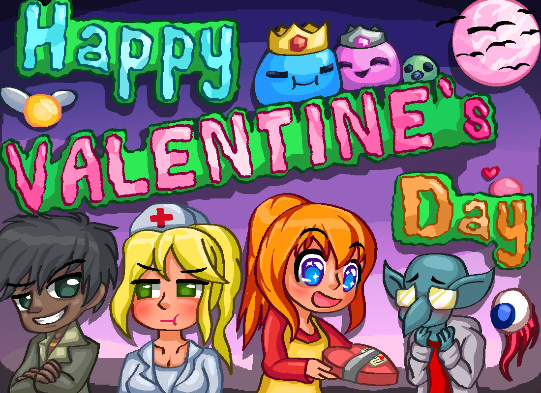 I drew this for the Terraria server in 2024 Valentine's event, i won too! I miss those days and people...