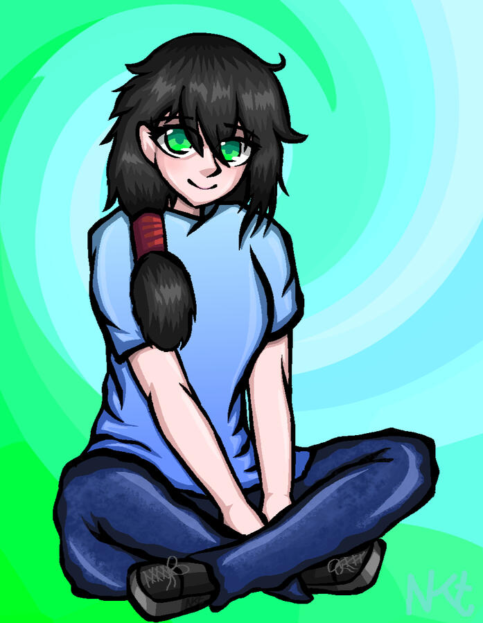 OC of an old friend, this is where i experimented a bunch with texture ^^