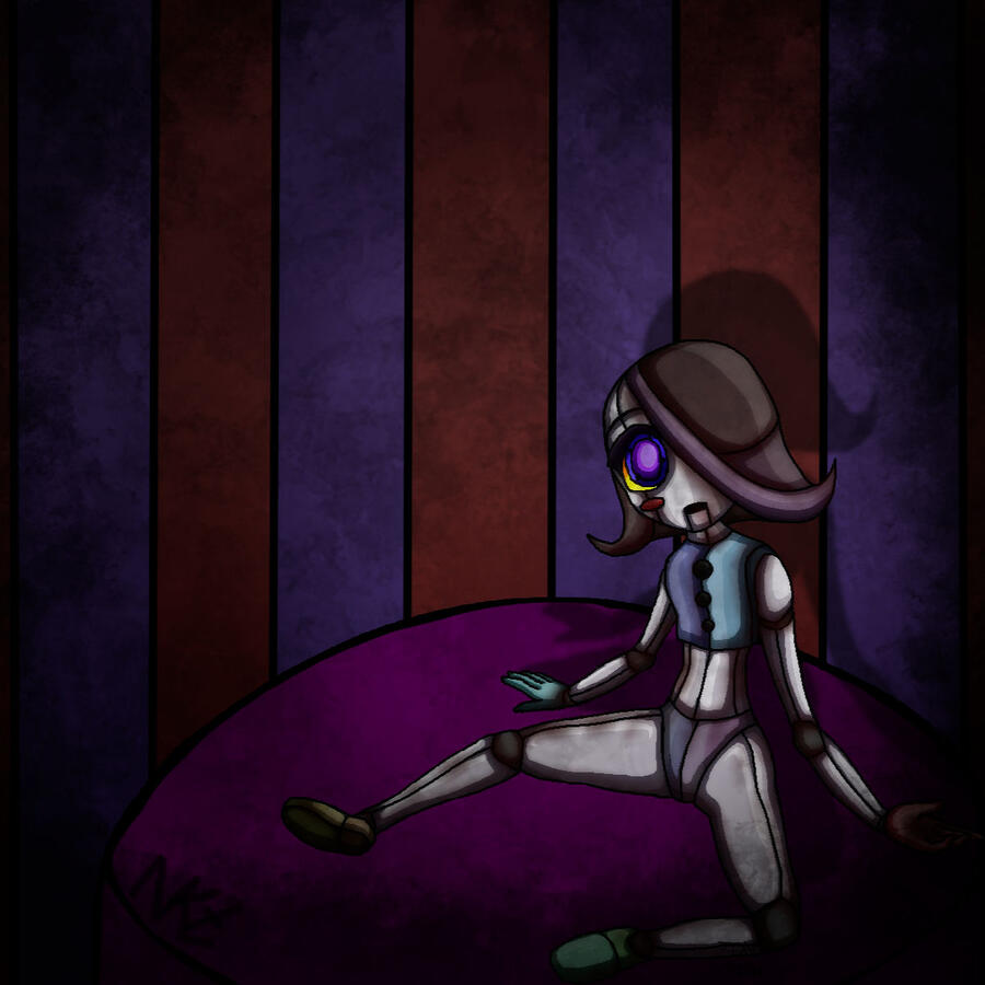 Youngest daughter of the Night family, or whats left of her. She can't express or move much, often only turning her head to look around. Often plays her internal music box to pretend to sleep.