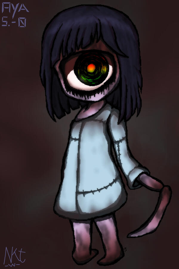 Experimented orphan from the Guranna orphanage. She can't speak but wishes for company, although if stared into her eye for too long, it gives sudden heart attacks.